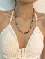 Fashion Color N8799 Geometric Drawstring Colorful Wood Necklace