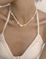 Fashion Yellow Geometric Clay Flower Imitation Pearl Necklace