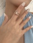 Fashion Pink Geometric Bead Double Ring