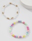 Fashion Color Random Imitation Pearl Color Beads Double Beaded Bracelet