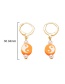 Fashion Orange Soft Pottery Gossip Ear Ring
