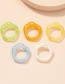 Fashion Yellow Acrylic Resin Ring