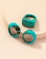 Fashion Agate Green Acrylic Resin Ring Set