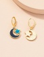 Fashion Blue Moon Star Stud Earrings