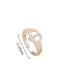 Fashion Silver Color Hollow Love Ring