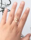 Fashion Gold Color Gold-plated Geometric Open Ring