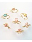 Fashion Lobster Gold-plated Zircon Lobster Open Ring