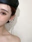 Fashion Asymmetrical Tassel Earrings Bowknot Tassel Asymmetrical Stud Earrings