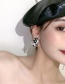 Fashion Asymmetrical Tassel Earrings Bowknot Tassel Asymmetrical Stud Earrings