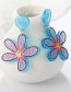 Fashion Blue Earrings Acrylic Flower Stud Earrings