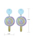 Fashion Blue Lollipop Acrylic Lollipop Ear Studs