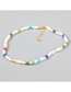 Fashion Color Alloy Resin Pearl Bead Necklace
