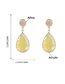 Fashion Red Alloy Inlaid Acrylic Water Drip Earrings