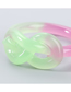 Fashion Pink Green Acrylic Gradient Knotting Ring