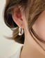 Fashion Beige Spiral Geometry Earrings