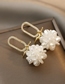 Fashion Gold Color Diamond Pearl Flowers Earrings
