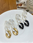 Fashion Black Acrylic Chain Earrings