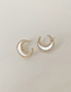 Fashion Gold Color Moon Shell Torn Earrings