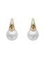 Fashion Gold Color Metal Pearl Earings