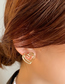 Fashion Gold Color Double-layer Hollow Love Earrings