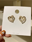 Fashion Gold Color Double-layer Hollow Love Earrings