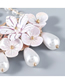 Fashion Flowers Alloy Imitation Pearl Flower Earrings