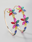 Fashion Silver Color Rhinestone Flower Earrings