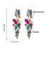 Fashion Ab Color Alloy Diamond Geometric Flower Earrings