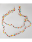 Fashion Color Resin Beaded Double Necklace