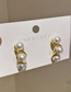 Fashion Gold Alloy Pearl Earrings