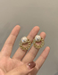 Fashion Gold Geometric Pearl Stud Earrings