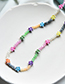 Fashion Color Resin Rice Bead Flower Necklace