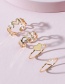 Fashion Gold Hollow Heart-shaped Ring Set