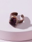 Fashion Yellow Copper Clad Stone Ring