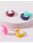 Fashion Suit Color Resin Thread Ring Set