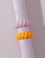 Fashion Pink+yellow Colorful Metal Thread Ring Set