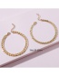 Fashion Gold Copper Chain Double Layer Anklet Set