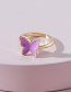 Fashion White Dripping Butterfly Ring