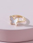 Fashion Pink Dripping Butterfly Ring