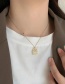 Fashion Gold Titanium Steel Letter Necklace