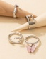 Fashion Silver Color Hollow Butterfly Geometry 4-piece Ring