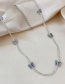 Fashion Silver Color Rice Bead Butterfly Necklace