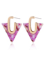 Fashion E1592 Resin Geometric Round Earrings