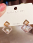 Fashion Gold Pearl Diamond Earrings