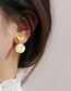 Fashion Gold Love Lemon Stud Earrings