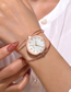 Fashion Rose Gold Color Quartz Thread Bracelet Watch