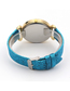 Fashion Light Blue Quartz Watch With Glitter Belt Ball Dial Dial