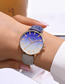 Fashion Royal Blue Color Belt Gradient Dial Quartz Watch