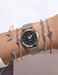 Fashion Black-faced Digital Surface Mesh Belt Watch