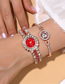 Fashion Silver Colorwith Black Face Alloy Full Diamond Bracelet Watch